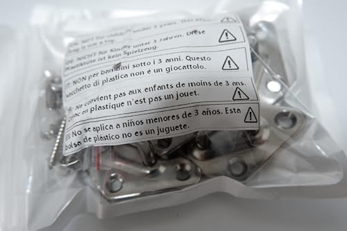 Set von 6 hochwertigen Edelstahl Augplatten zur Ladungssicherung, inkl. M5-Senkkopfschrauben und Dübel, ideal für Wand- und Deckenbefestigungen.