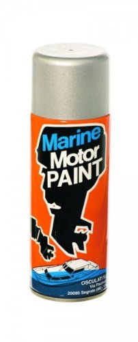 Osculati Motor Farbspray in Schwarz für Mariner und Mercury Motoren, optimale Haftung und wetterfeste Formel zur Renovierung von Motoroberflächen.