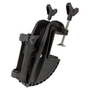 Schwarze T-BOKO Halterung und Scharnier Montage für elektrische Trolling-Motoren, gefertigt aus robustem Nylon-Kunststoff, ideal für Boote und Kajaks.