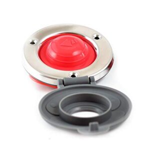 12/24 Volt Fußschalter Lofrans Steuerung Down für Boote. Roter Knopf in metallischer Halterung, der robust und wasserdicht ist, ideal für die Steuerung von Ankerwinden.