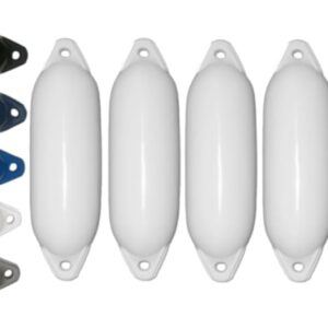 Hochwertiges 4er-Set Bootsfender in Weiß, ideal für den Schutz von Booten bei Anlegemanövern.