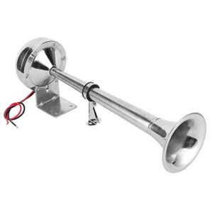Hochwertiges 12V Marine Boot Horn aus Edelstahl, geeignet für Boote, Wohnmobile und Lastwagen, mit robuster Bauweise und lautem Klang.