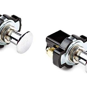 Zwei 12V Zugschalter 20A ON-Off mit geschraubten Kontakten in schwarzem Kunststoffgehäuse, geeignet für die Steuerung elektrischer Geräte.