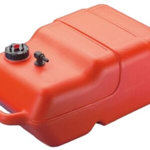 22 Liter Bootstank Benzintank Treibstofftank in orange, kompakte und robuste Bauweise für Boote, mit Tragegriffen und Schraubverschluss