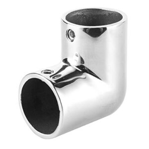 90° Rohrverbinder aus Edelstahl für Boote, ideal für Marineanwendungen mit korrosionsbeständigem Design.