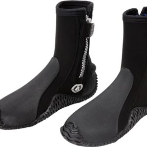 Tauchstiefel mit halbstarrer Sohle, schwarz, XXL Größe, ideal für Tauch- oder Wassersport-Freunde