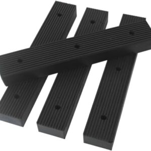 HGW 4-fach Bootsauflage aus Gummi, 345 x 60 x 35 mm, lang, Befestigungslöcher bei 50, 175 und 300 mm