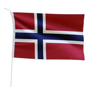 Norwegische Gastlandflagge, Marineo Fahne für Boot oder Motorrad, 20 x 30 cm groß