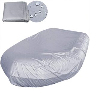 Schlauchbootabdeckplane, Wasserdicht Staubdicht UV-Beständig Persenning Boot, Bootsabdeckung Schützen sie ihr Schiff, 210D Oxford Stoff, Bootspersenning (Color: Grau, Größe: 230x94x46cm)