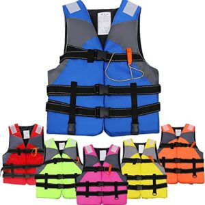 Schwimmweste für Erwachsene und Kinder, Rettungsweste mit Auftrieb, verstellbarer Sicherheitsweste für Sup, Kajakfahren, Surfen und Wassersport