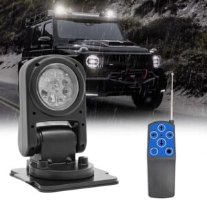 WindWilder LED-Suchscheinwerfer 45W, Suchscheinwerfer mit Fernbedienung und Magnetfuß, energieeffizienter Arbeitsscheinwerfer für Auto Boot Garten mit Lichtstärke 8000LM und 360° Drehfunktion