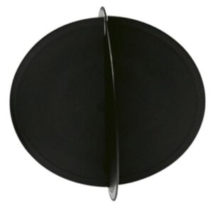 Schwarzer Ankerball von Plastimo mit einem Durchmesser von 30 cm, bestehend aus zwei ineinander steckbaren Scheiben, ideal für Boots- und Wasserabenteuer.