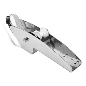 Edelstahl Ankerrolle für Boote mit einer Länge von 420 mm, geeignet für Anker zwischen 7,5 und 15 kg, ideal für sicheres Ankern und einfache Handhabung.