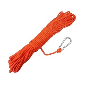 BeGrit 8mm Bootsseil in orange, 10 Meter lang, aufgerollt, geeignet für Bootsport und Outdoor-Aktivitäten, inklusive einem Metallkarabiner.