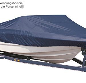 Marine blaue und graue Boot Schutz Plane Abdeckung für Boote bis 4,90 m Länge und 2,30 m Breite, ideal zum Schutz vor Wettereinflüssen.
