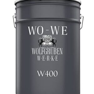 5-Liter Eimer mit WO-WE Bootslack Klarlack für Holz, Metall und Yachten, farblos und matt, ideal für die Pflege von Holzoberflächen.