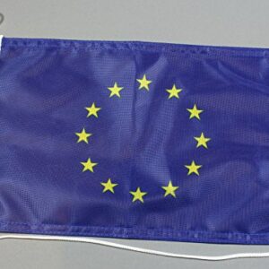 Hochwertige Bootsflagge Europa Europarat 20 x 30 cm aus schwerem, wind- und lichtechtem Polyesterstoff, ideal für Boote und Motorräder.