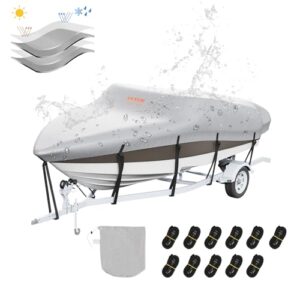 Hochwertige Bootspersenning aus 600D Oxford-Gewebe für Boote von 609 bis 670 cm, bietet robusten Schutz vor Wetterbedingungen mit Aufbewahrungstasche.