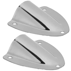 2 Stück Clamshell Vent aus poliertem Edelstahl für Boote und Yachten, ideal für die sichere Durchführung von Kabeln