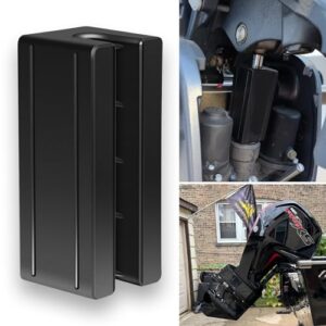 CTcar Transom Saver zur Unterstützung von Außenbordmotoren in schwarzer Gummi-Ausführung und robustem Design, geeignet für verschiedene Motorradmarken.