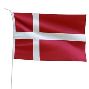 Dänische Gastlandflagge 20 x 30 cm für Boot oder Motorrad, wetterbeständig und langlebig, ideal für maritime Aktivitäten.