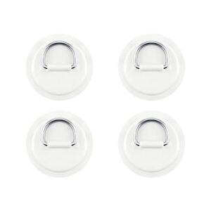 4 Stück Edelstahl D-Ring-Patches für Schlauchboote, SUPs und Kajaks - vielseitige PVC-Patch-Kleber für Wassersport