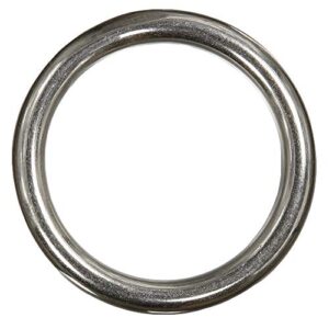 10 Stück geschweißte und polierte Ringe aus rostfreiem Edelstahl A4 mit einem Innendurchmesser von 40 mm und einem Durchmesser von 4 mm, ideal für Heim- und Bastelprojekte.
