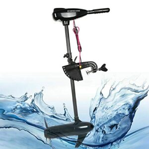 Leistungsstarker 12V Elektro-Außenbordmotor zur Nutzung auf Booten und Schlauchbooten, ideal für Wassersport und Angeltouren.