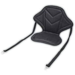 F2 SUP Kajak Sitz schwarzen mit ergonomischer Rückenlehne für optimalen Komfort beim Paddeln auf einem Stand-Up Paddle Board.