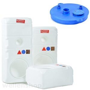 Wellenshop Nuova Rade Wasser-Tank Diablo mit 37 Litern Volumen in Weiß, geeignet für Frischwasser in Booten und Wohnmobilen, inkl. Wasser-Deckel und Anschlussflansch.
