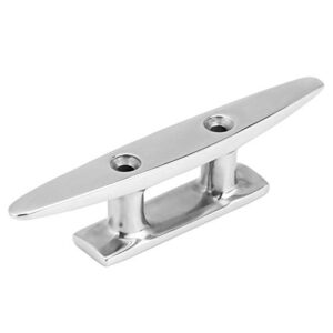 Fydun Belegklampe aus 316er Edelstahl, glänzendes Cleat für Boote zur sicheren Befestigung am Liegeplatz, korrosionsbeständig und einfach zu installieren.