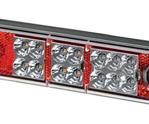 HELLA VALUEFIT Rückleuchte mit rotem Licht und mehreren LED-Lampen für Anhängerbeleuchtung, geeignet für 12V und 24V Systeme, einfache Montage durch geschraubte Befestigung.