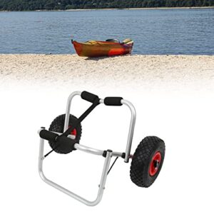 Zusammenklappbarer Kajakwagen mit robustem Aluminiumrahmen und 10-Zoll-Reifen, ideal für den Transport von Kajaks und Kanus. Perfekt für Wassersportliebhaber.