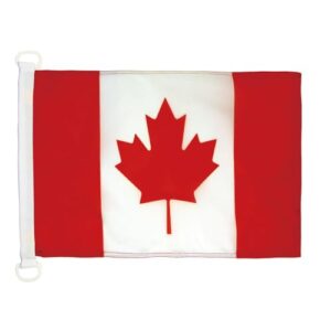 AZ FLAG Bootflagge Kanada in den Maßen 45x30 cm, hergestellt aus robustem Polyester, ideal für Boote oder als dekoratives Element.