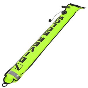 Aufblasbare 6FT Tauchboje in Neon-Gelb für maximale Sichtbarkeit unter Wasser, ideal für Taucher und Wassersportler.