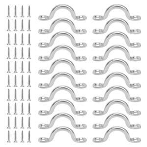 Ksvaye 20 Stück Fenderöse Augplatte aus rostfreiem 304 Edelstahl mit 40 Schrauben, ideal für Kajak und Bootszubehör.