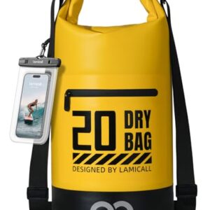 Wasserdichte Tasche für Wassersport, Strand und Bootsport - Lamicall Dry Bag mit robuster und kratzfreier Oberfläche