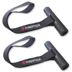 LE KAPMOZ Quick Hood Loops Trunk Anchor Kajak Tie Down Straps in Schwarz, ideal für den sicheren Transport von Kajaks und Kanus.