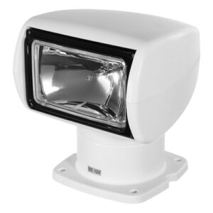 Moderne weiße LED Suchscheinwerfer mit 100W Leistung und 800m Reichweite, ideal für Gelände und Outdoor-Anwendungen.