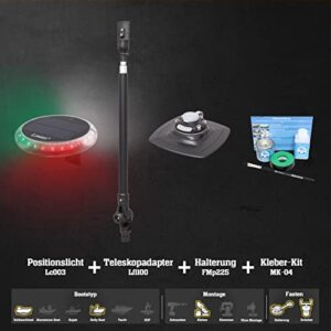 Lonako Set mit Positionslicht in drei Farben, Teleskopadapter und Halterung für optimale Sichtbarkeit im Verkehr