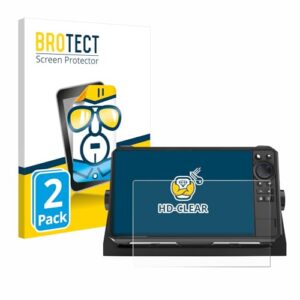 BROTECT Schutzfolie für Lowrance HDS 9 Live Echolot - 2 Stück kratzfeste und stoßdämpfende Folie für optimalen Displayschutz