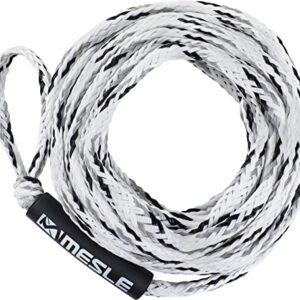 Mesle Schlepp-Leine Pro 4P 60 Fuß Zug-Seil für Wassersport Tubes und Schleppreifen mit Schwimmer, ideal für 4 Personen, hochwertiges und robustes Design.