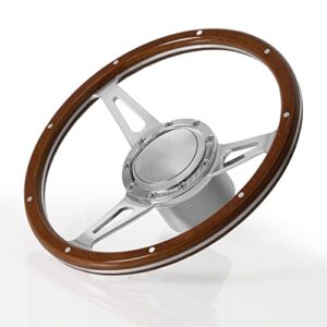 MÖWE MARINE PREMIUM NOVUM 5053 Bootslenkrad aus Echtholz und Aluminium, geeignet für Teleflex und Ultraflex Lenkungen, elegantes und funktionales Steuerrad für Boote