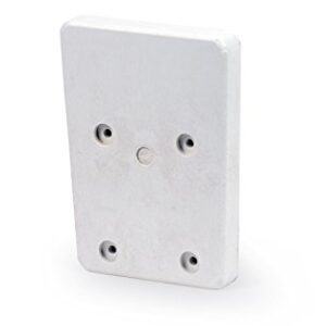 Montageplatte für Motorhalter Außenborder in weiß aus Kunststoff, Maße 269 mm x 195 mm, zur sicheren Befestigung von 2-Takt Motoren auf Booten.