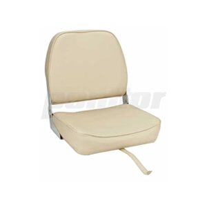 PONTTOR Klappsitz 'ALLER' in beige, ideal für Angler und Bootsfahrer, bietet hohen Sitzkomfort mit 9 cm dickem Polster und wetterfestem Material.