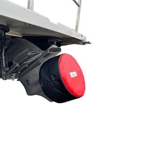 Oceansouth Propellerabdeckungen für Dual- und Twin-Außenbordmotoren mit einem Durchmesser von 435mm, Schutzabdeckung für Bootsmotoren, robust und UV-beständig.