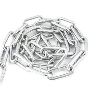Robuste und langlebige verzinkte Stahlkette C15 mit einem Durchmesser von 5mm und einer Länge von 5m, ideal für Absperrungen, Sicherungen und Zurranwendungen.