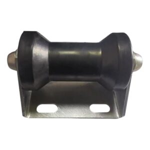 Stationäre Kielrolle aus Gummi und Stahl für Bootsanhänger mit Halterungen, geeignet für 5,1 bis 7,6 cm breite Anhänger-Zungenrahmen
