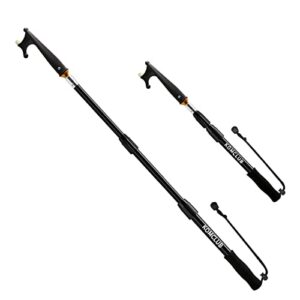KOMCLUB Teleskop-Bootshaken aus Fiberglas und Aluminium mit leuchtendem Design, ideal für Bootsfahrer und Angler, für Sicherheit und Stabilität beim Anlegen und Ankern.