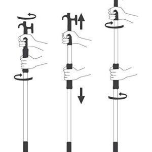Teleskopischer Bootshaken von Oceansouth mit einstellbarer Länge von 0,6 m bis 1,05 m, geeignet zum Anlegen und Reinigen von Booten, gefertigt aus leichtem und korrosionsbeständigem Aluminium.